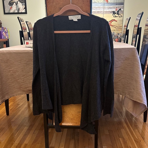 ply cashmere Sweaters - Ply Cashmere Dark Gray Open Cardigan